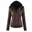 Kurze Kapuze Winterjacke für Frauen