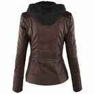 Kurze Kapuze Winterjacke für Frauen