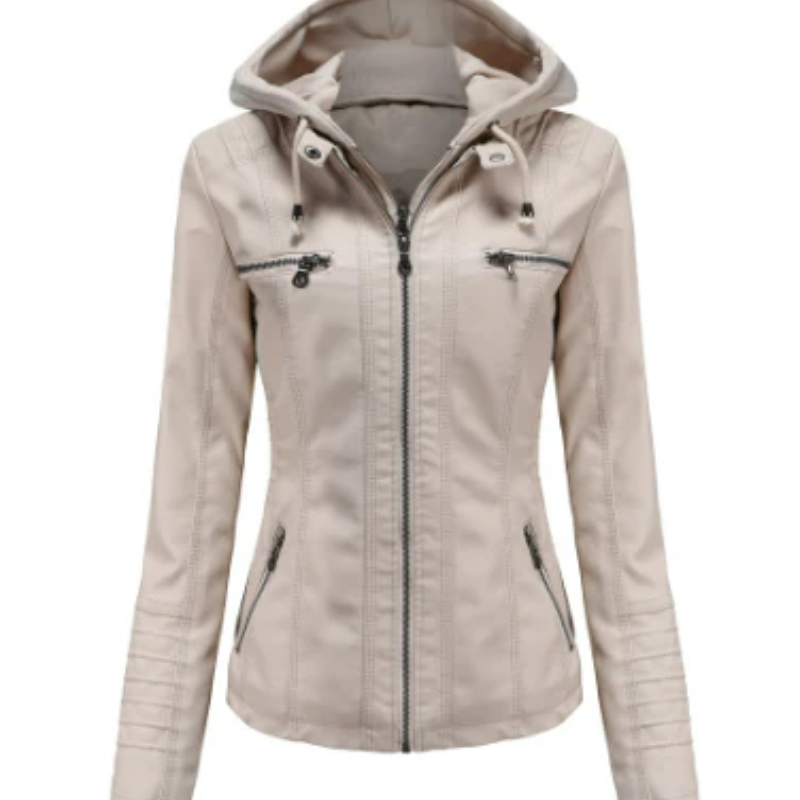Kurze Kapuze Winterjacke für Frauen