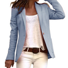 Langarm Schlanke Passform Blazer für Frauen