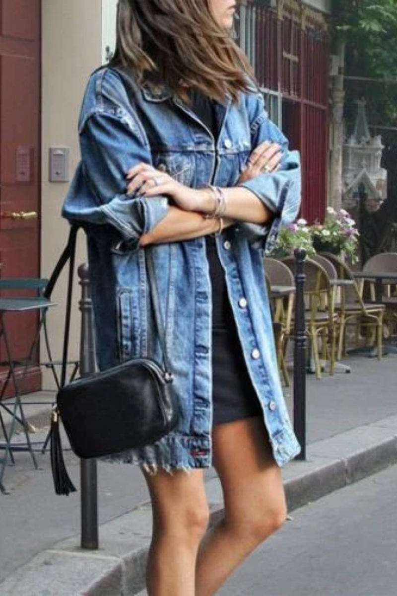 Lange Jeansjacke für Frauen