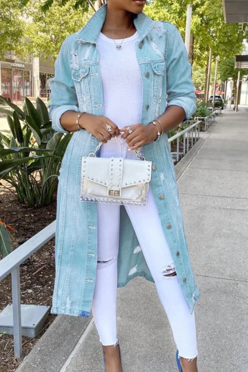 Lange Jeansjacke für Frauen