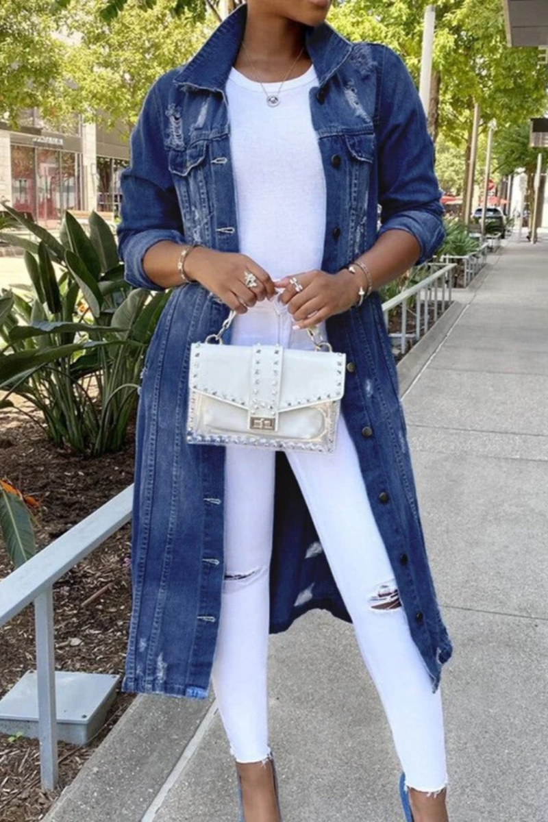 Lange Jeansjacke für Frauen