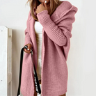 Lange Strickjacke mit Kapuze für Frauen