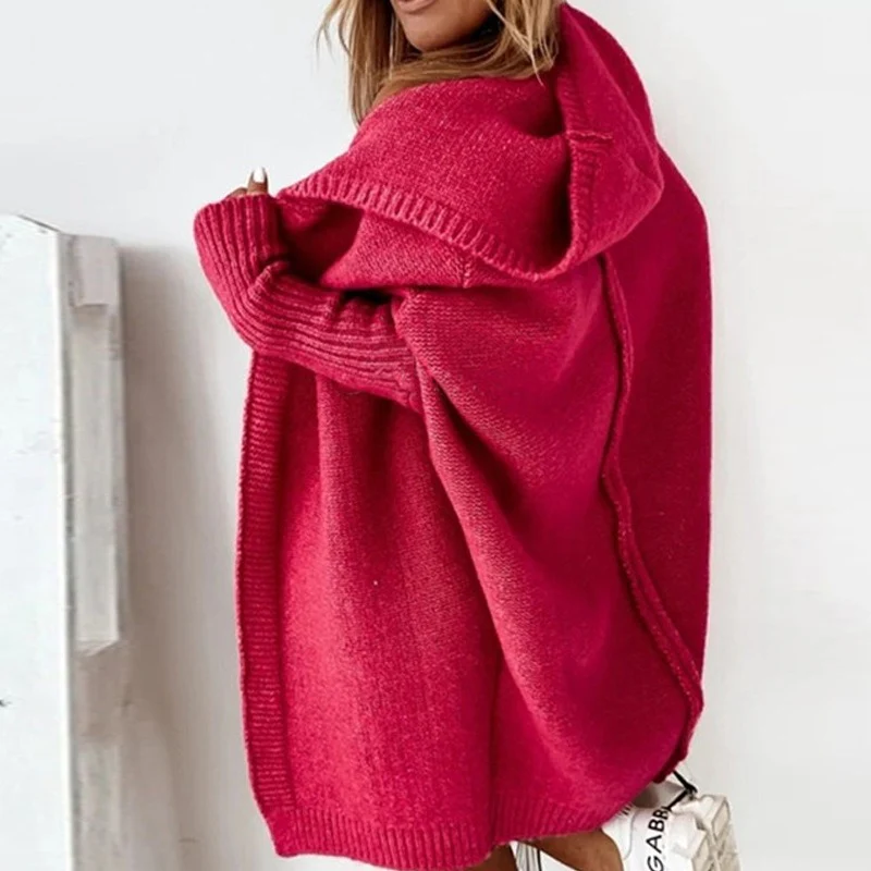 Damen Lange Strickjacke Oversize