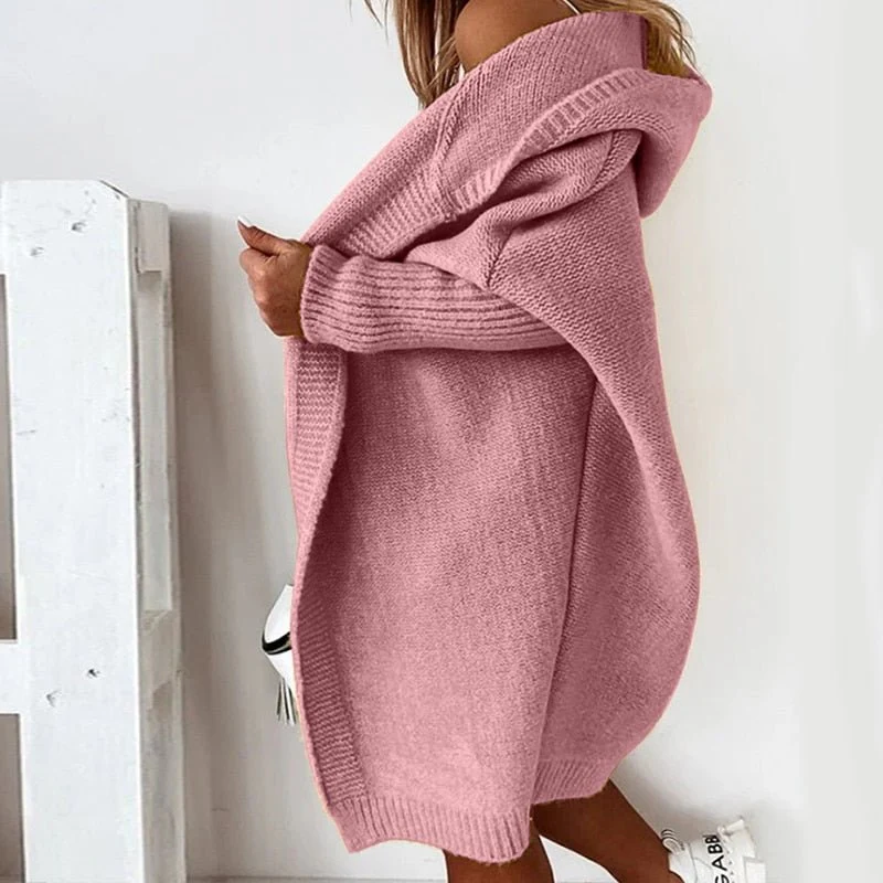 Damen Lange Strickjacke Oversize