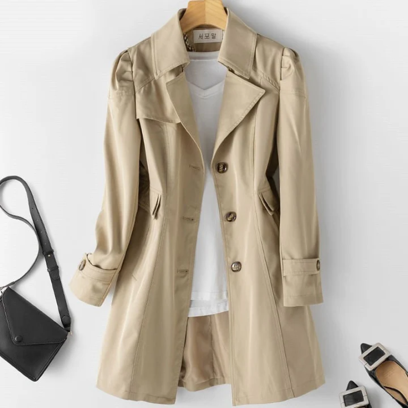 Lange Leichte Trenchcoat für Frauen