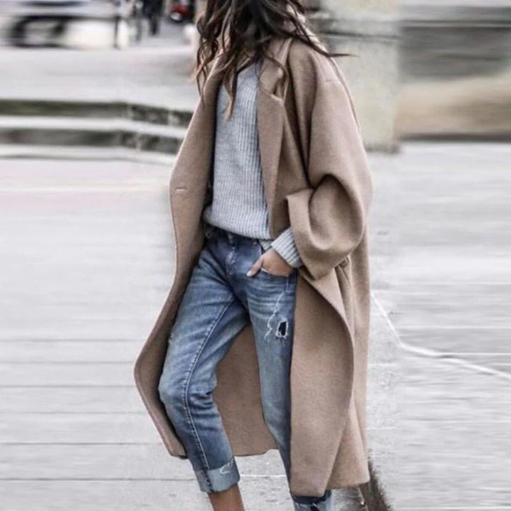 Lange Oversized Winterjacke für Frauen