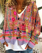 Leichte kurze Strickjacke für Frauen