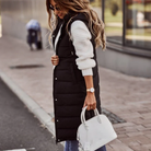 Damen Leichte Steppjacke Daunenjacke Lang