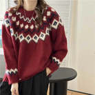 Damen Norweger Pullover Elegant