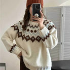 Damen Norweger Pullover Elegant