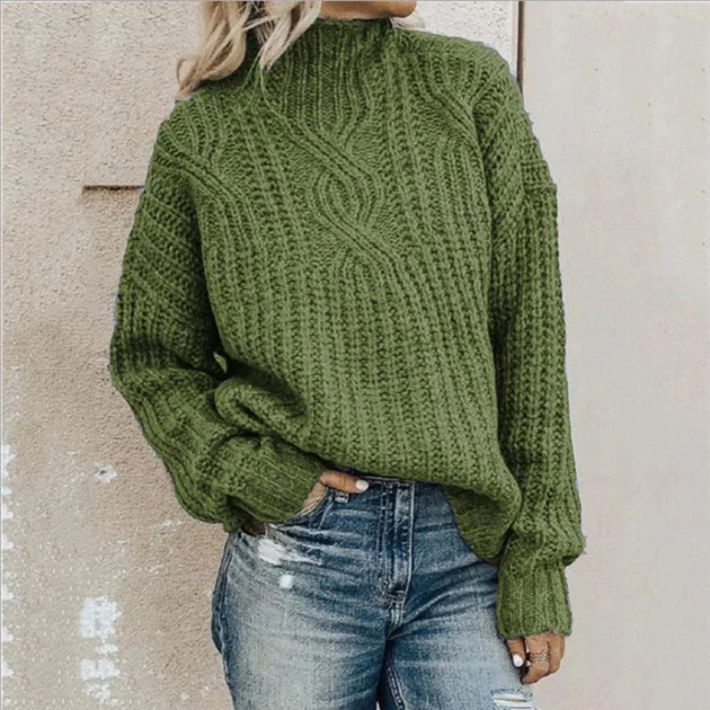Oversized Rollkragenpullover für Frauen 