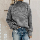 Oversized Rollkragenpullover für Frauen 