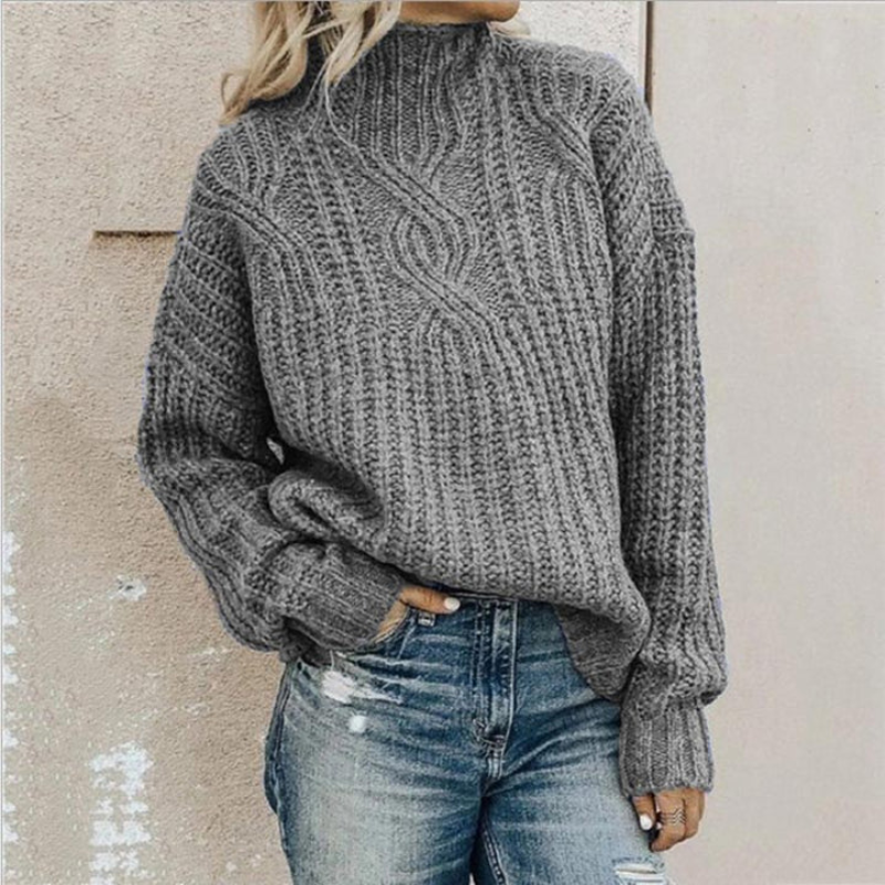 Oversized Rollkragenpullover für Frauen 
