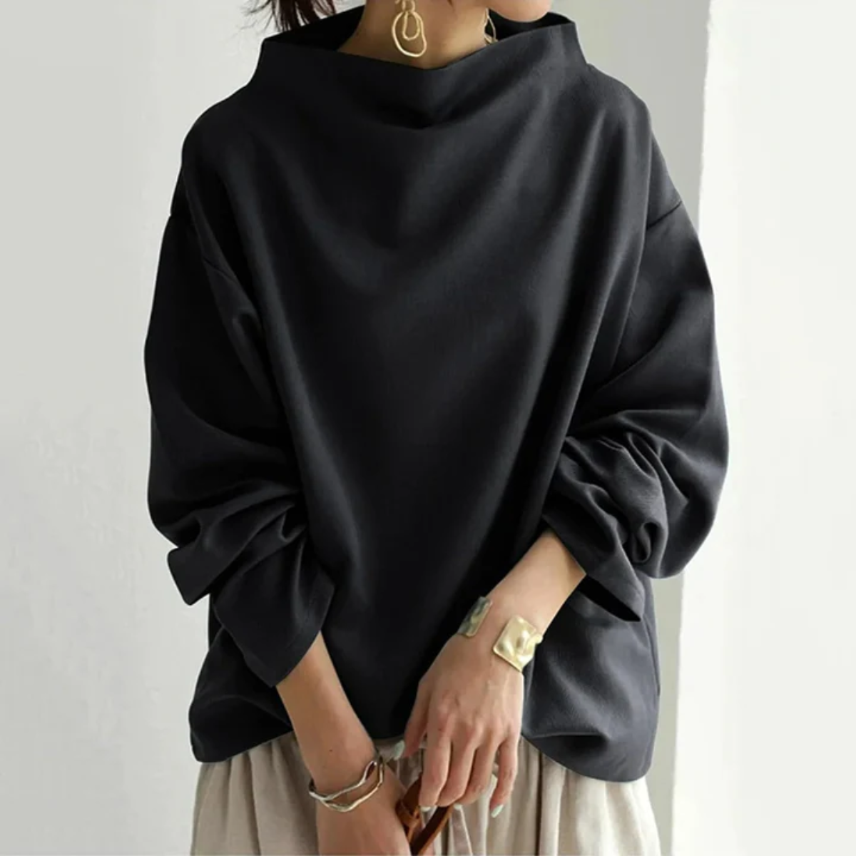 Elegante Schwarz Pullover für Frauen
