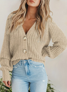 Schwarz Leichte Strickjacke für Frauen