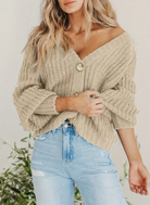 Schwarz Leichte Strickjacke für Frauen