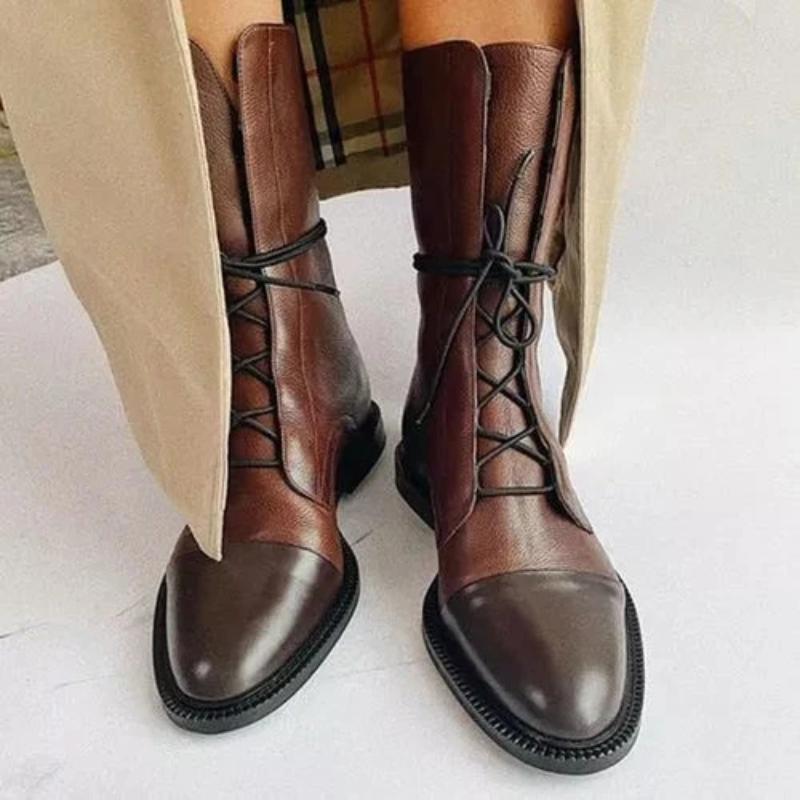 damen-schwarz-stiefel​-flach 