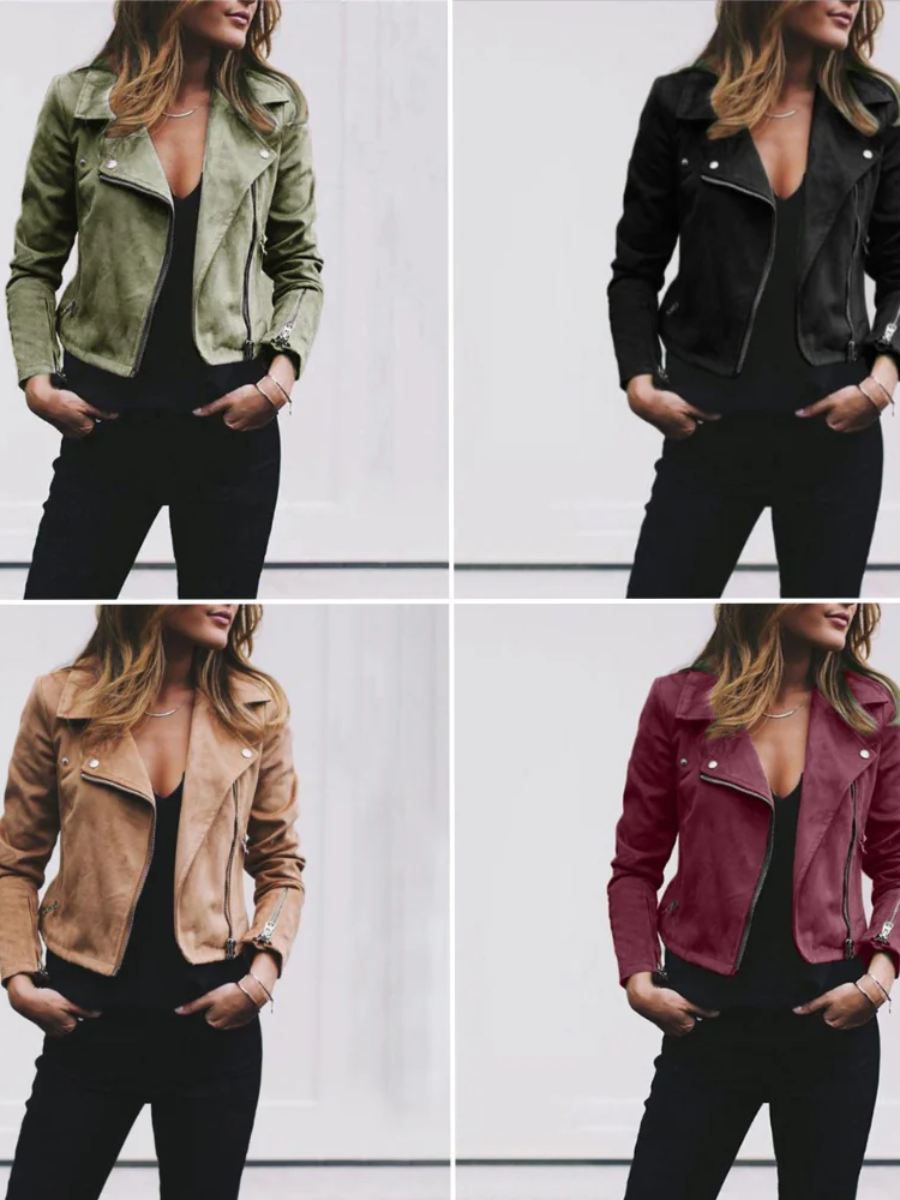 Ubergangs Bikerjacke für Frauen