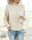 Elegante Oversize Rollkragenpullover für Damen