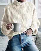 Elegante Oversize Rollkragenpullover für Damen