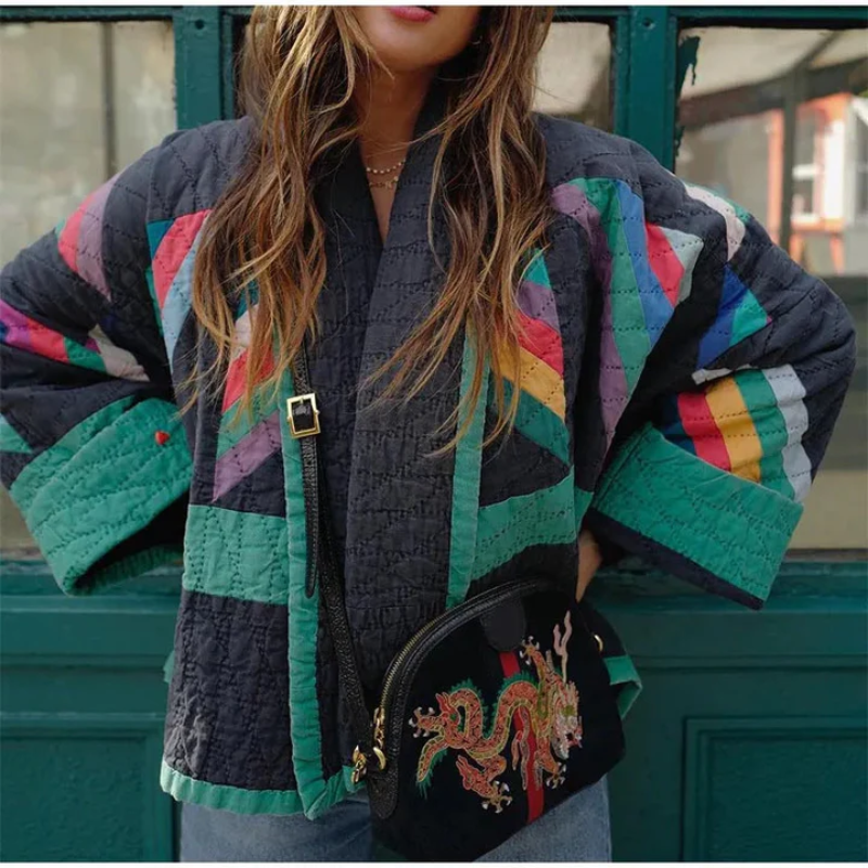 Warme Kimono Winterjacke für Frauen