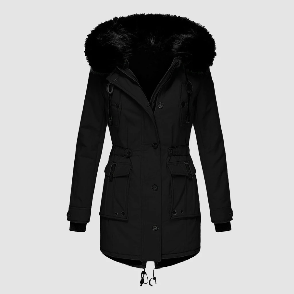 Damen Wasserdicht Parka Lang Winterjacke