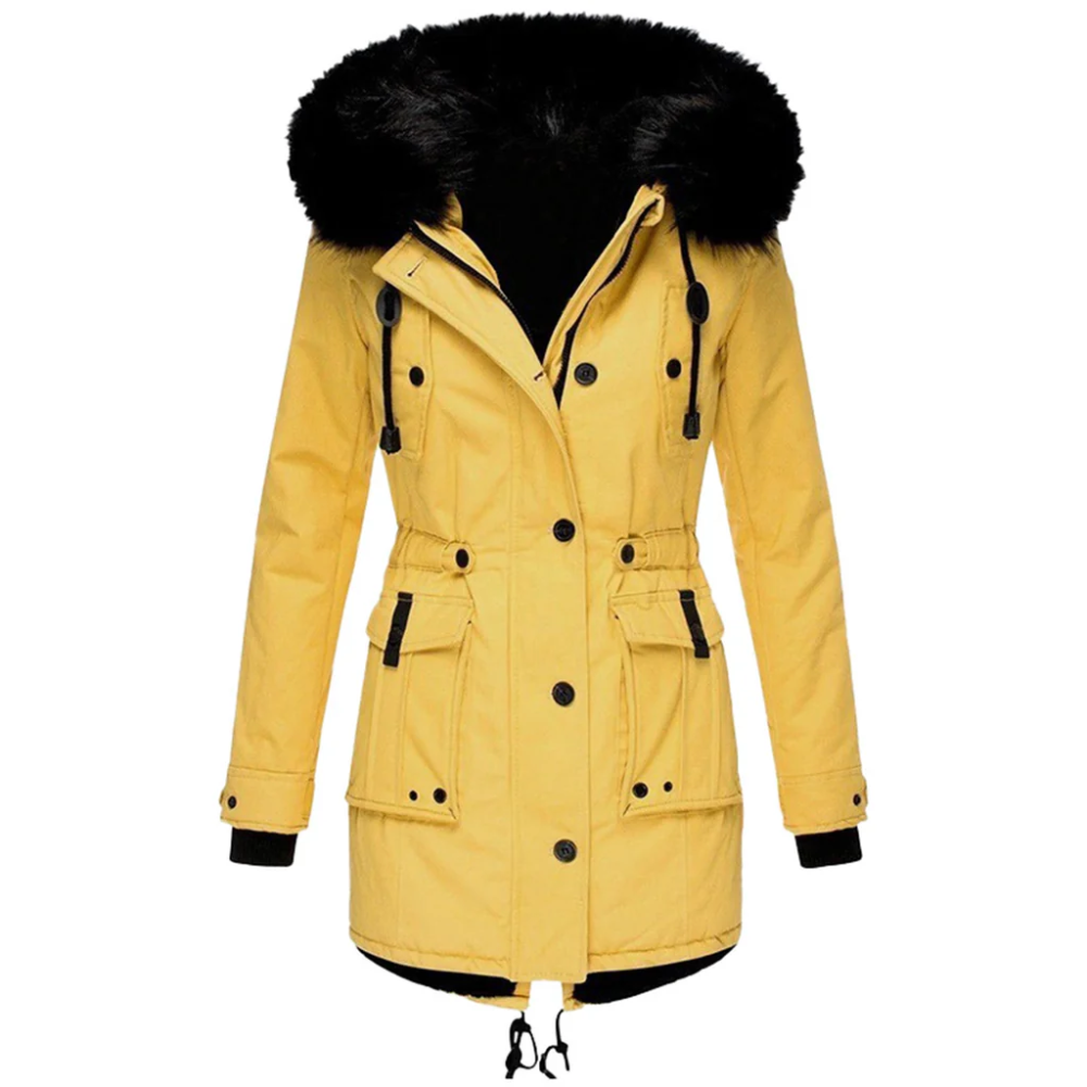 Damen Wasserdicht Parka Lang Winterjacke
