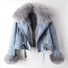 Kurze Winter Jeansjacke für Frauen