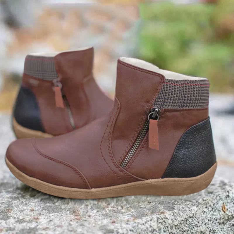 Flach Siefeletten Damen Schwarz