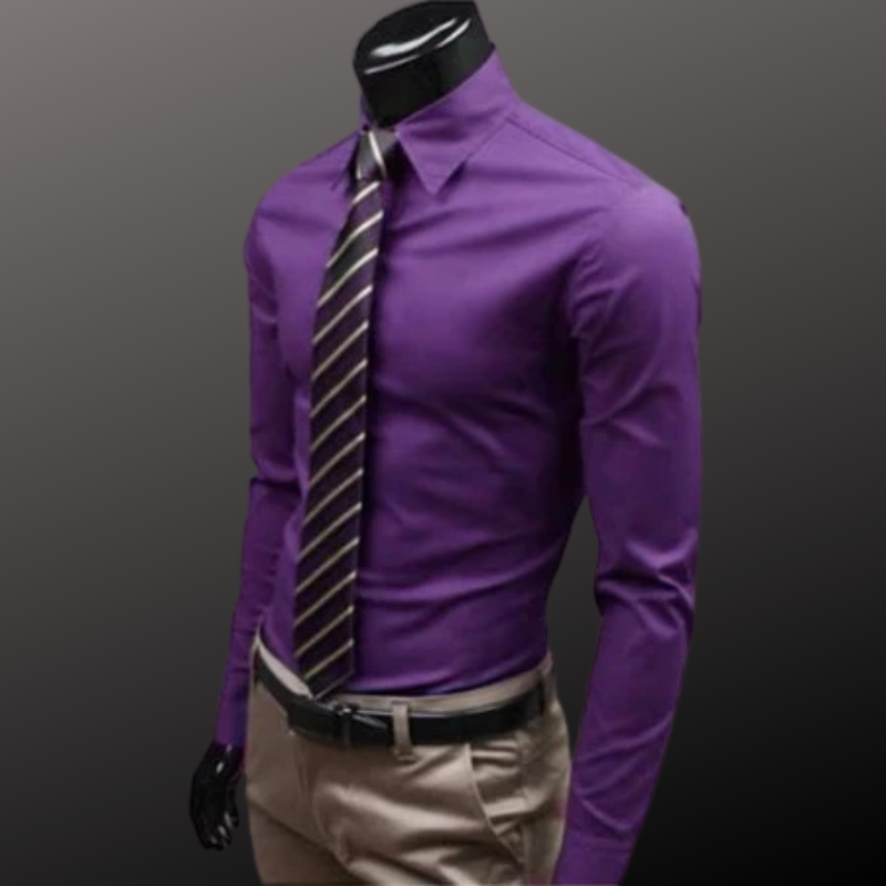 Langarm Business Poloshirt für Männer