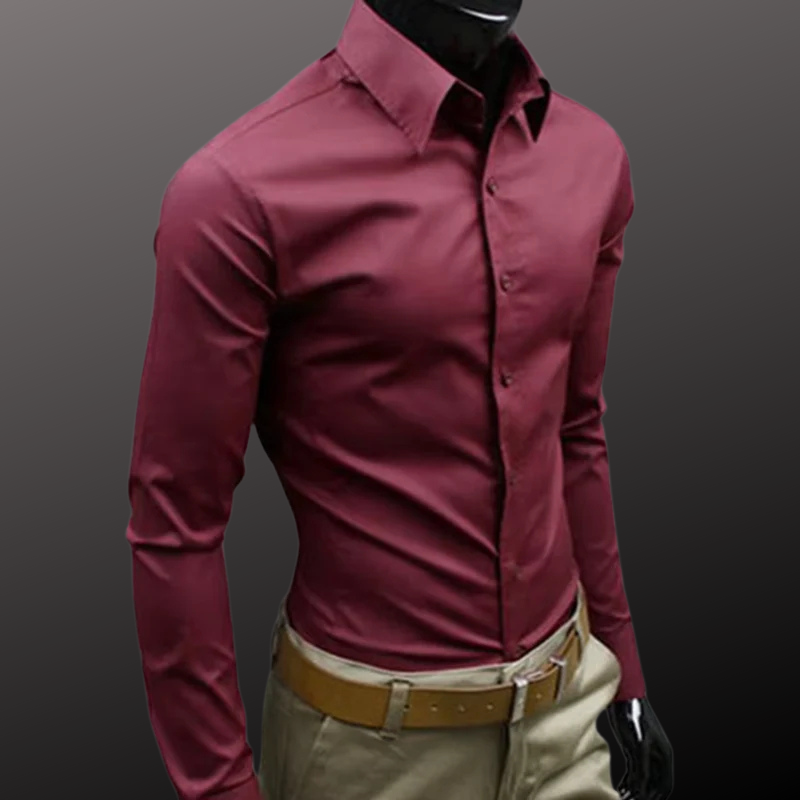 Langarm Business Poloshirt für Männer