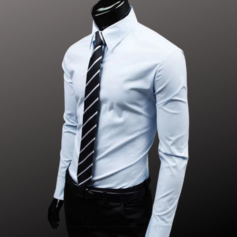 Langarm Business Poloshirt für Männer