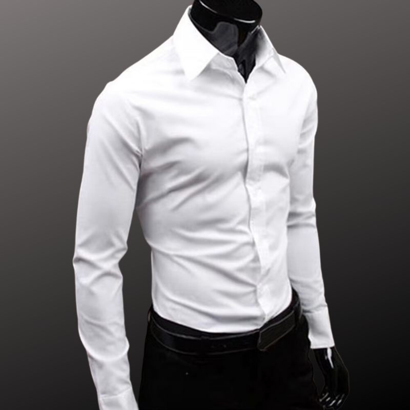 Langarm Business Poloshirt für Männer