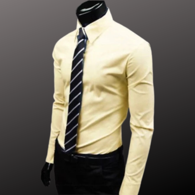 Langarm Business Poloshirt für Männer