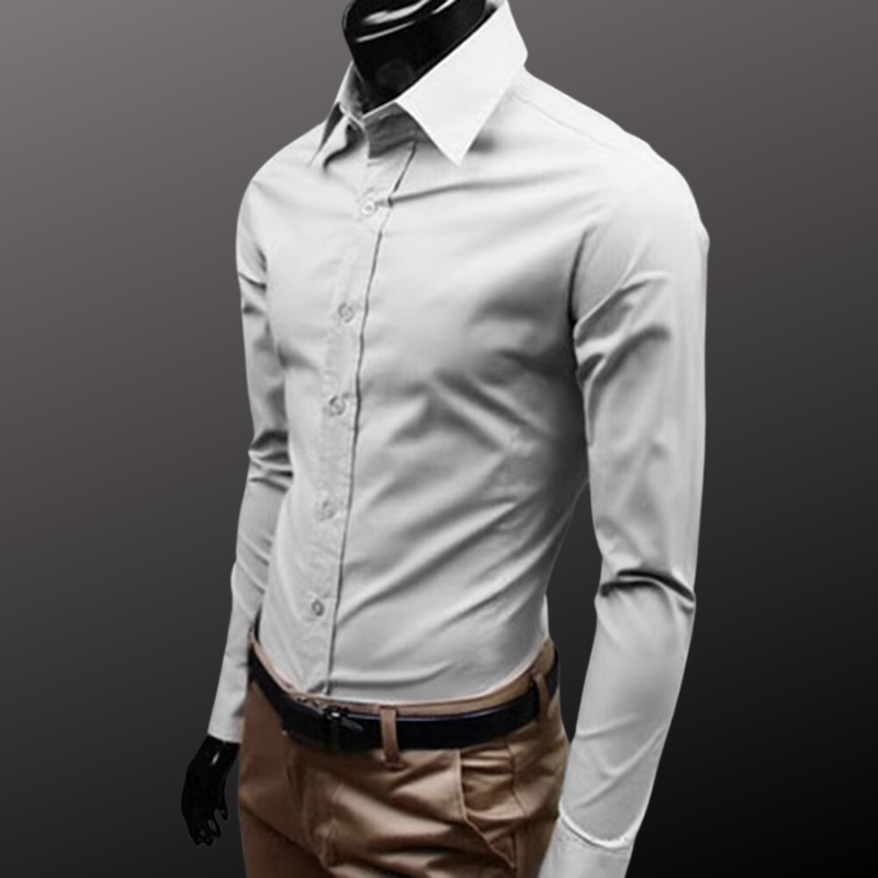 Langarm Business Poloshirt für Männer