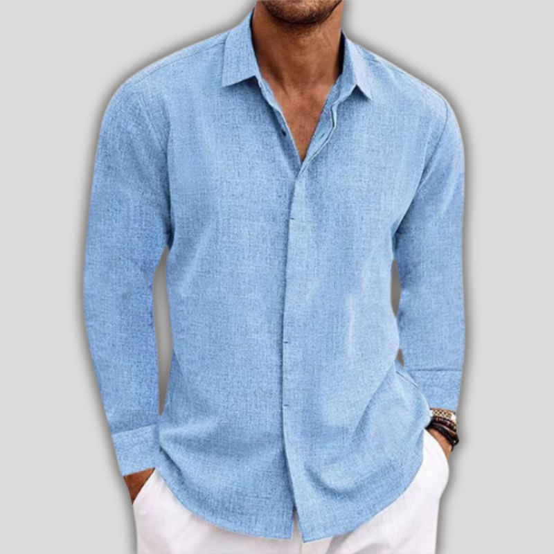 Button down Langarm Hemd für Männer