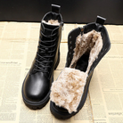 Herren Gefütterte Stiefel Schwarze