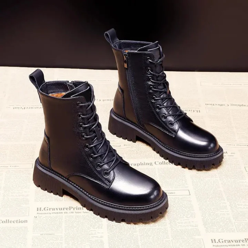 Herren Gefütterte Stiefel Schwarze