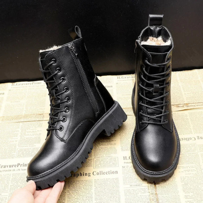 Herren Gefütterte Stiefel Schwarze