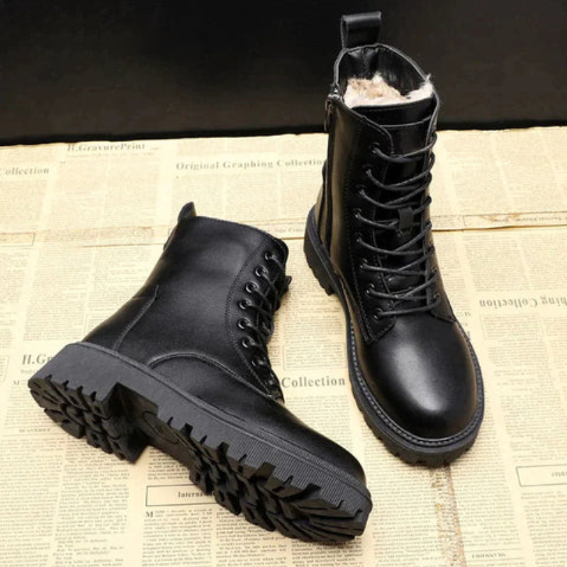 Herren Gefütterte Stiefel Schwarze