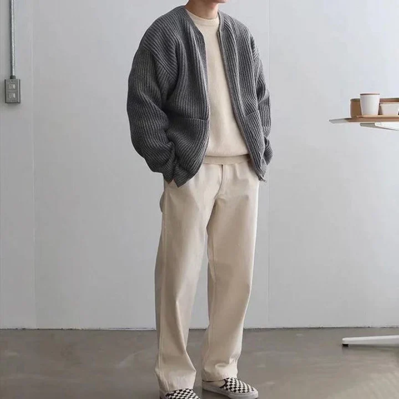 Kurze Strickjacke für Männer
