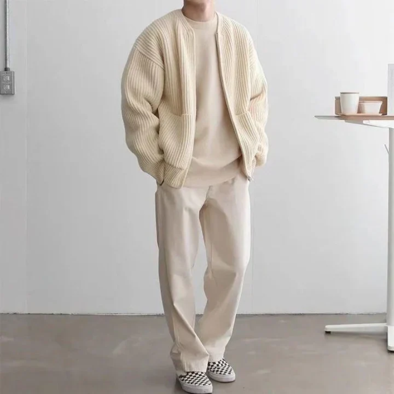 Kurze Strickjacke für Männer