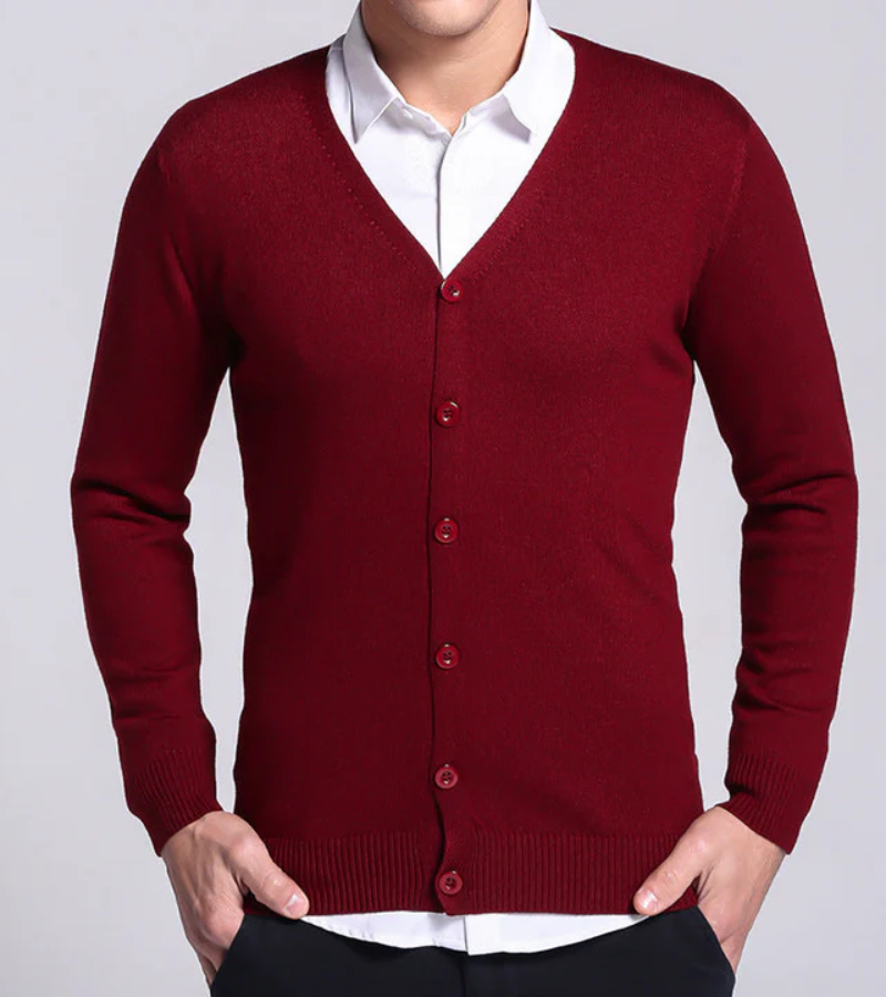 Kurze Strickjacke für Männer