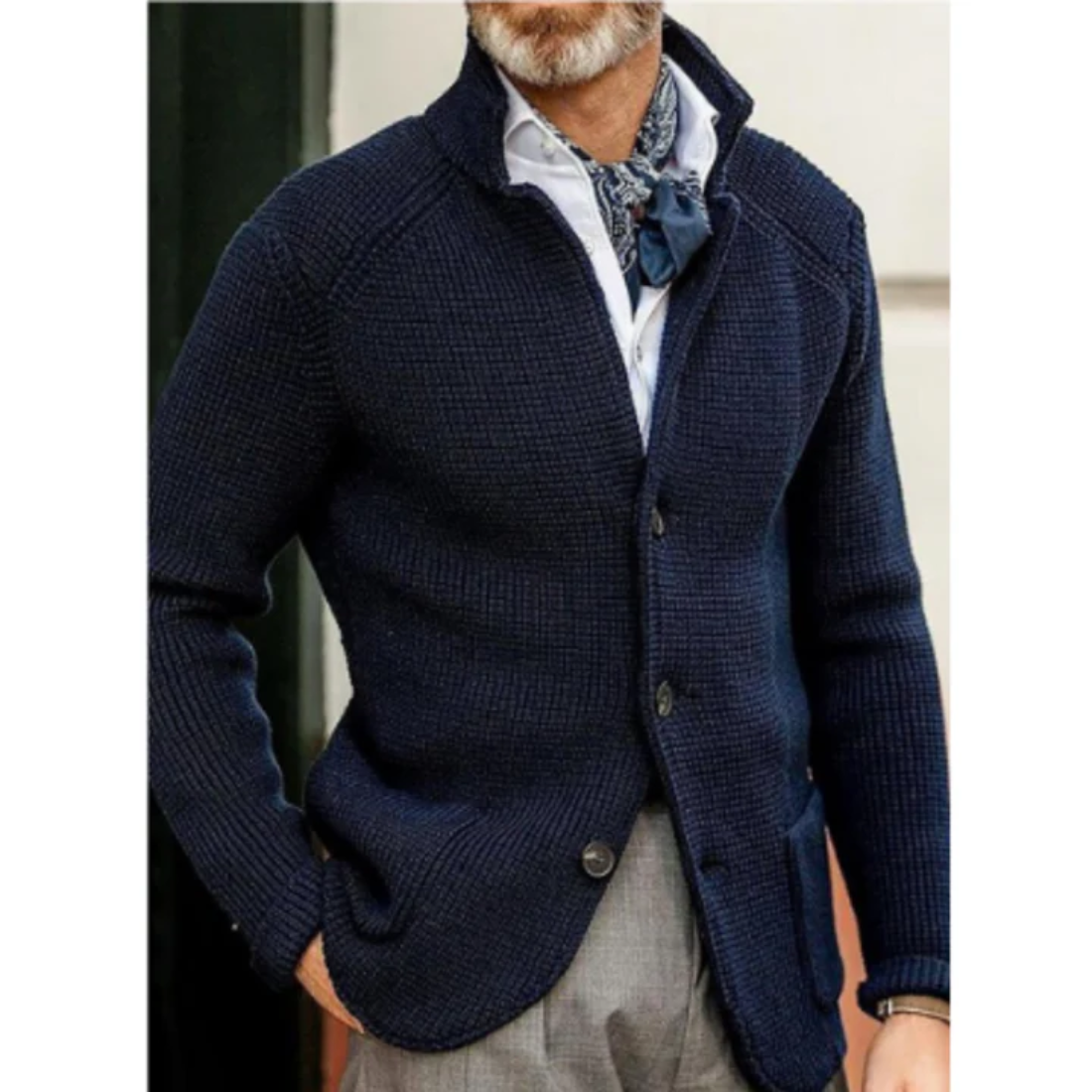 Kurze Strickjacke für Männer