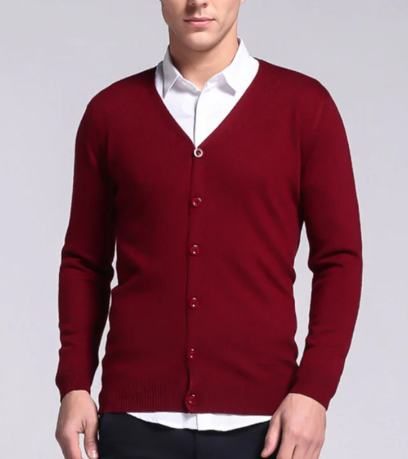 Kurze Strickjacke für Männer
