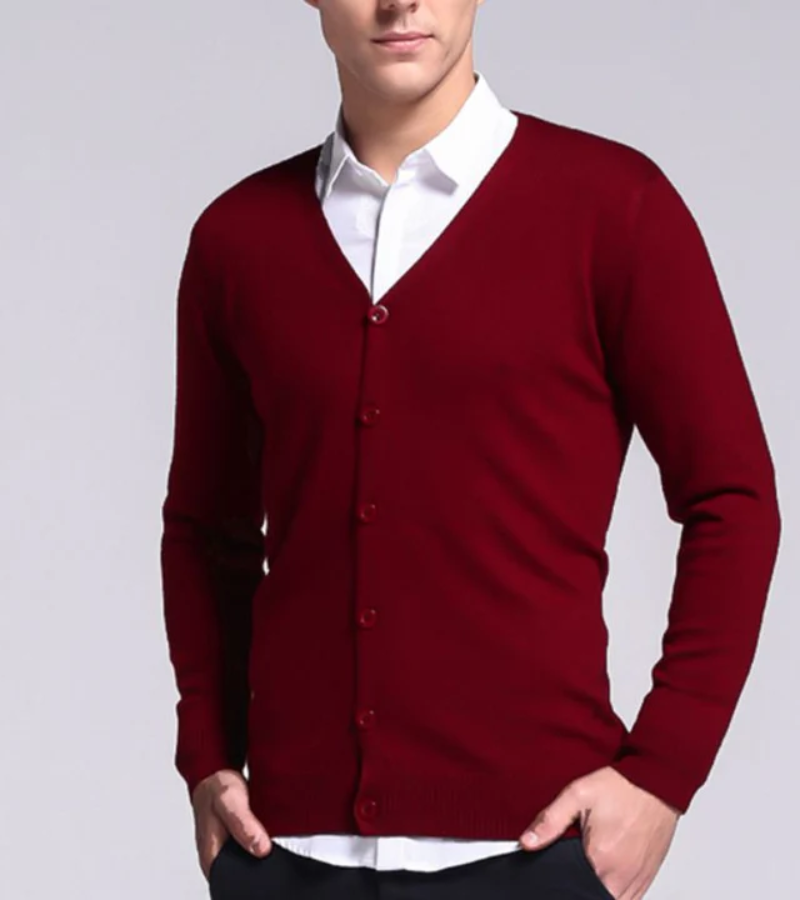 Kurze Strickjacke für Männer