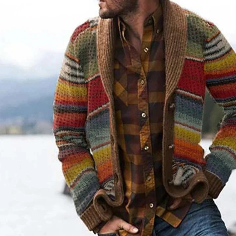 Kurze Strickjacke für Männer