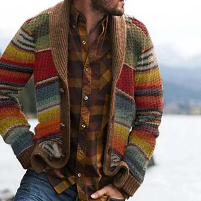 Kurze Strickjacke für Männer